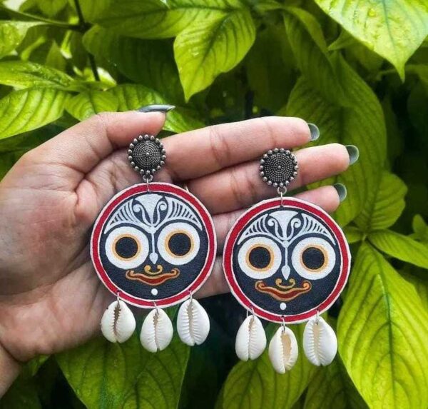 Hand painted Fabric Based Earrings