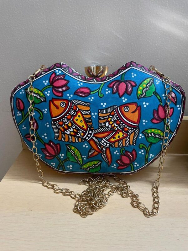 Hand Painted clutch purse