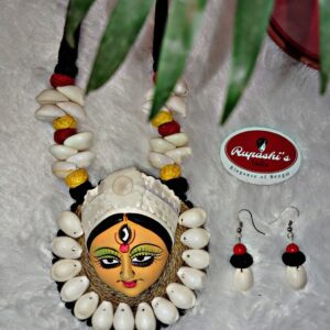 Handmade Maa Durga Pendant Necklace – "Matrir Shakti"