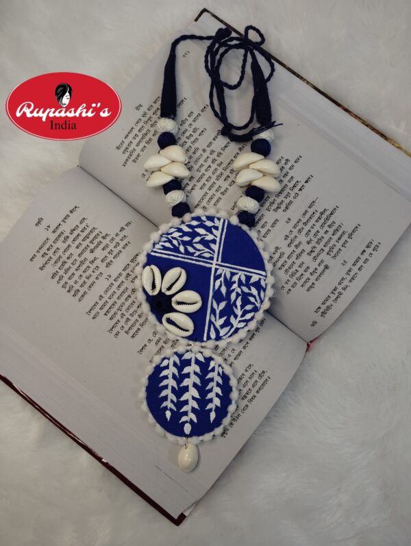 Handcrafted Fabric Jewelry Necklace Set - Image 2