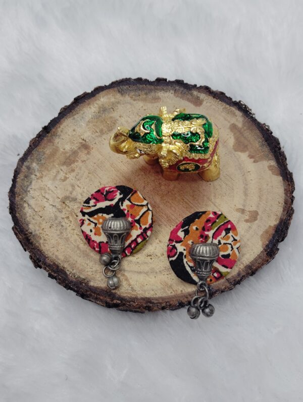 Handmade Fabric Choker & Earring Set – "Rangriti Grace" - Image 3