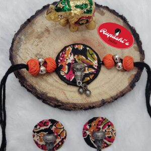 Handmade Fabric Choker & Earring Set – "Rangriti Grace"