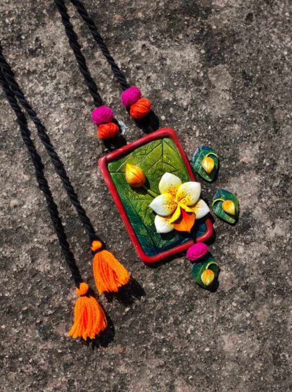 Handmade Clay Neckpiece for Women