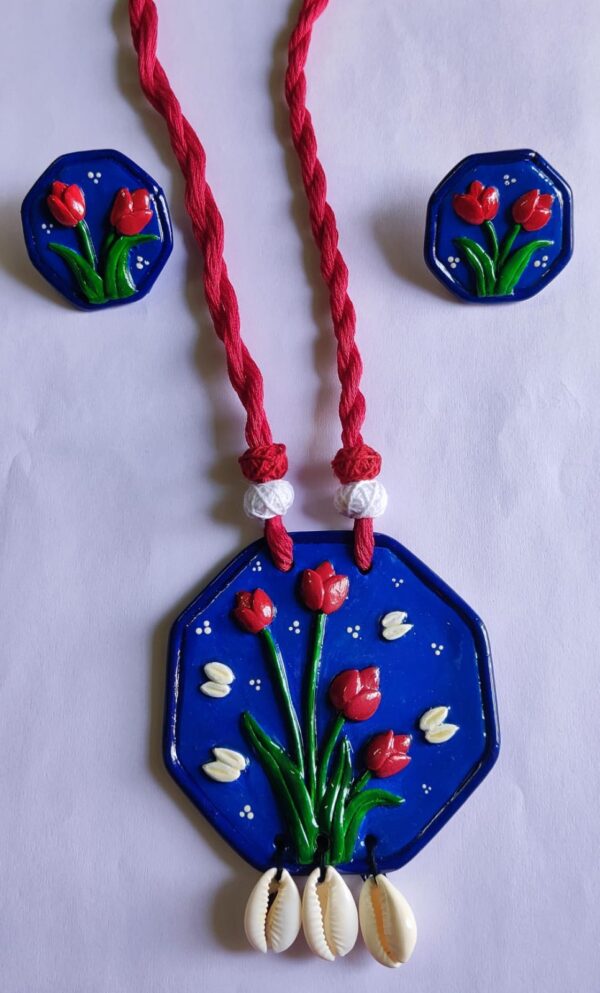 Handmade Clay Neckpiece for Women