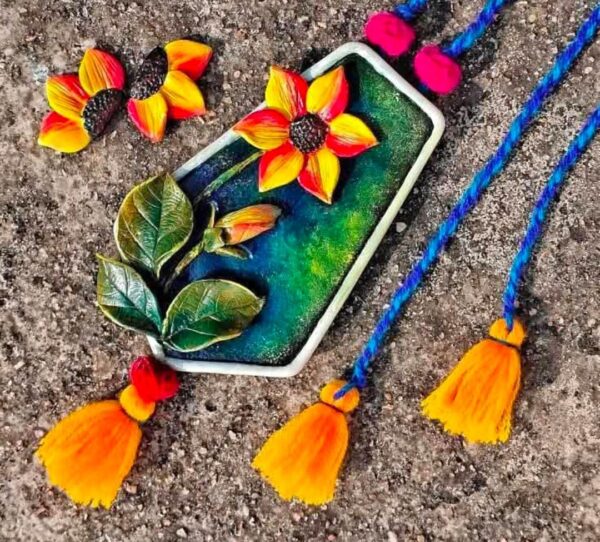 Handmade Clay Neckpiece for Women